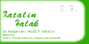 katalin halak business card